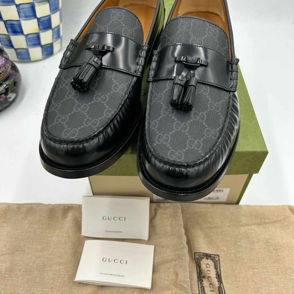 Men's Gucci millennial Supreme loafers size 12.5 made in Italy - Picture 12 of 12
